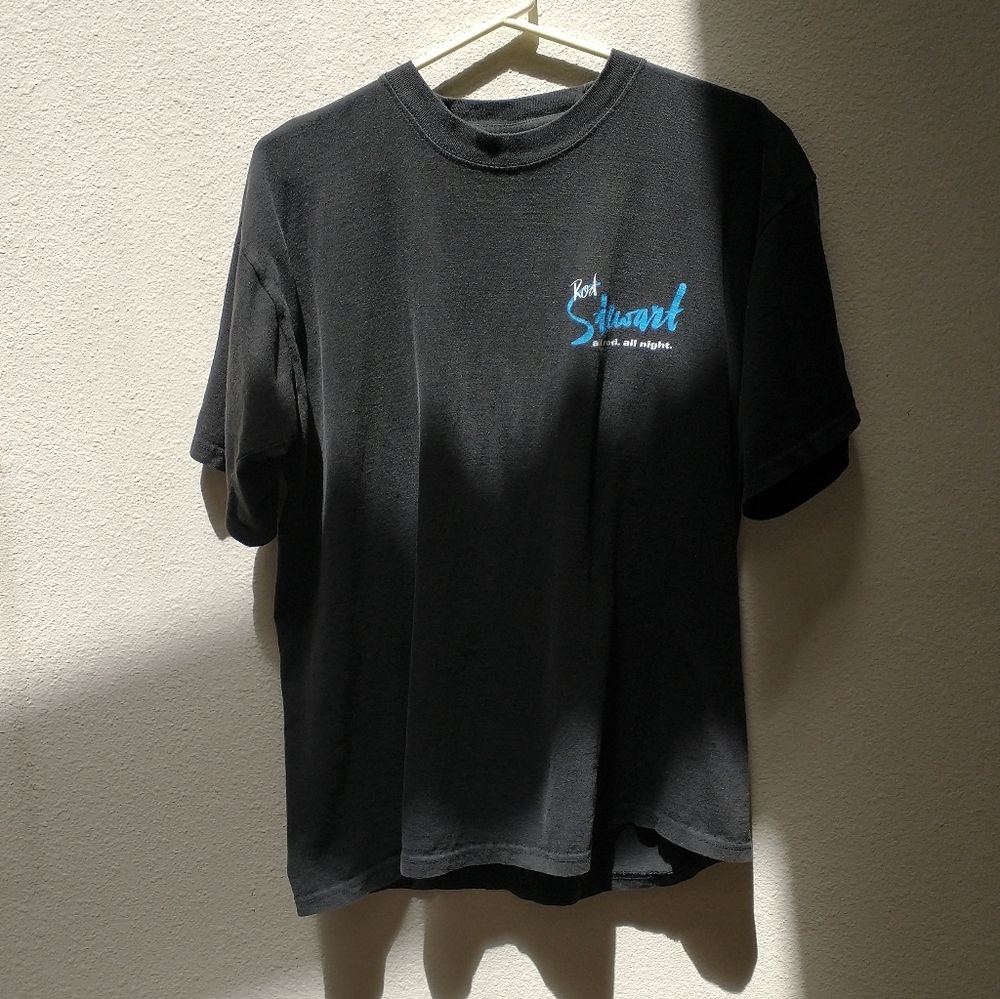 Men's black Rod Stewart T-shirt XL